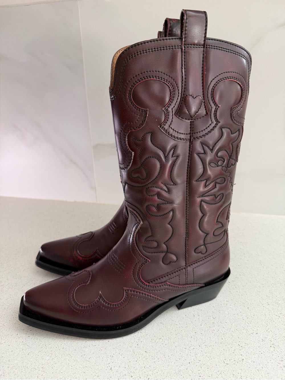 Ganni Embroidered Western Boot - Picture 3 of 8